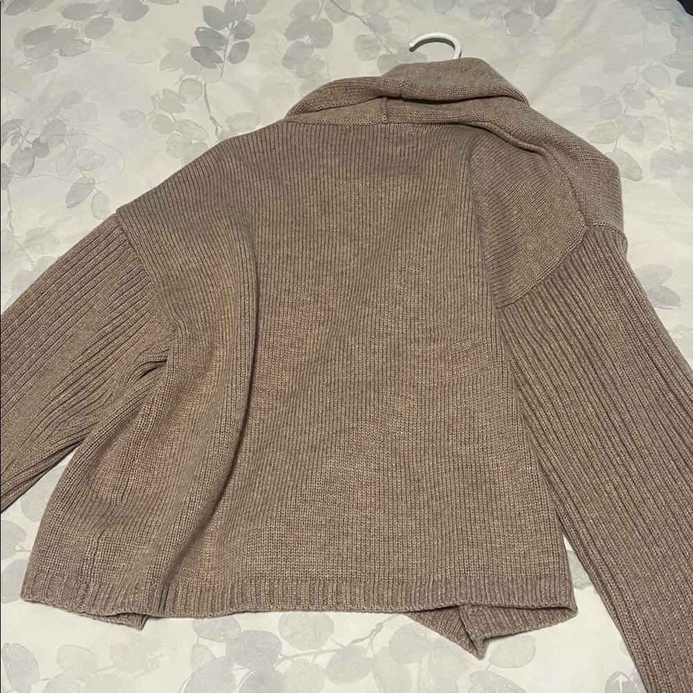 NWT Anthropologie beige open cardigan - Picture 6 of 7